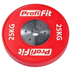 Диск профессиональный обрезиненный (цветной) D51 мм PROFI-FIT 25 кг
