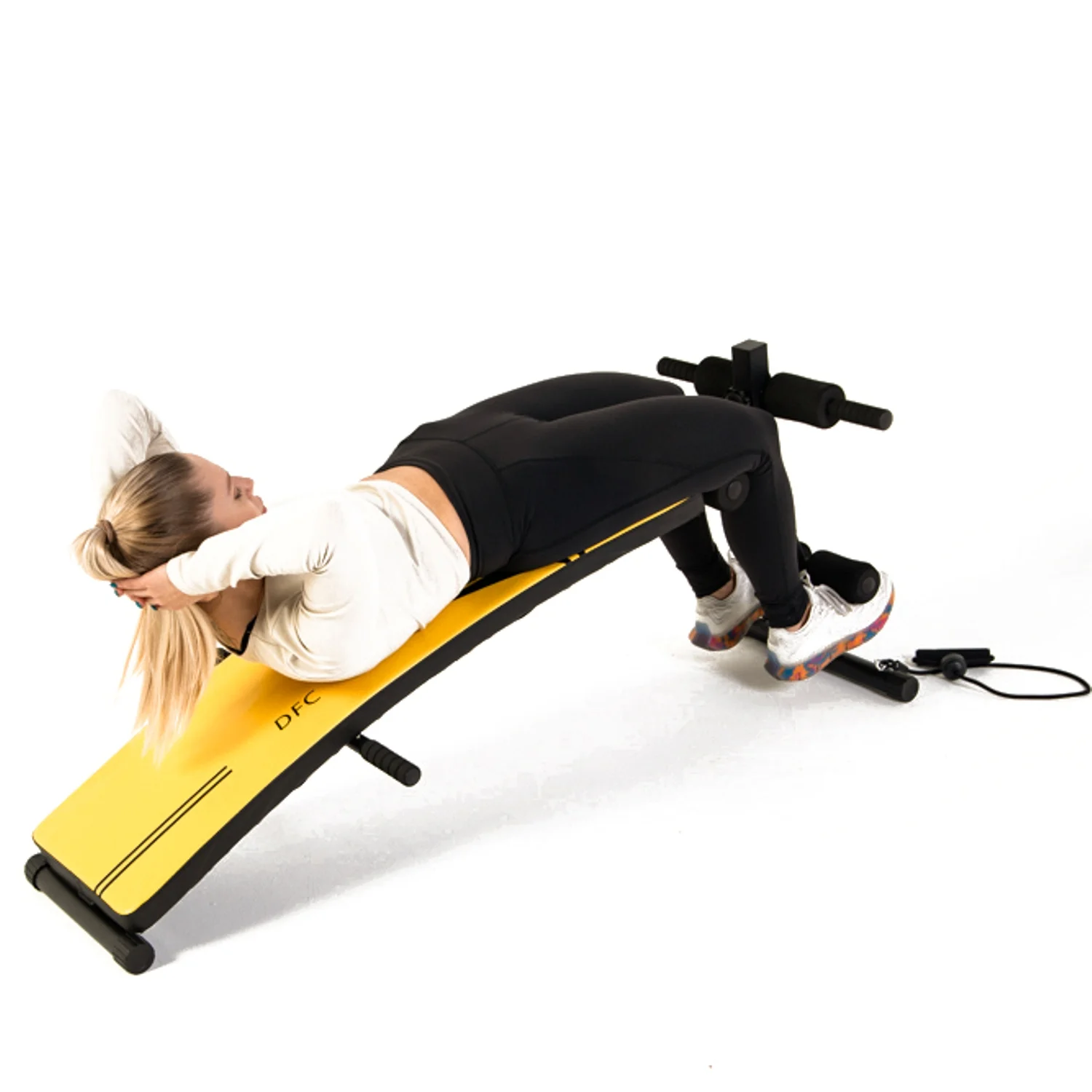 Фото Скамья для пресса DFC гантели, эспандеры D102RY со склада магазина Спортев