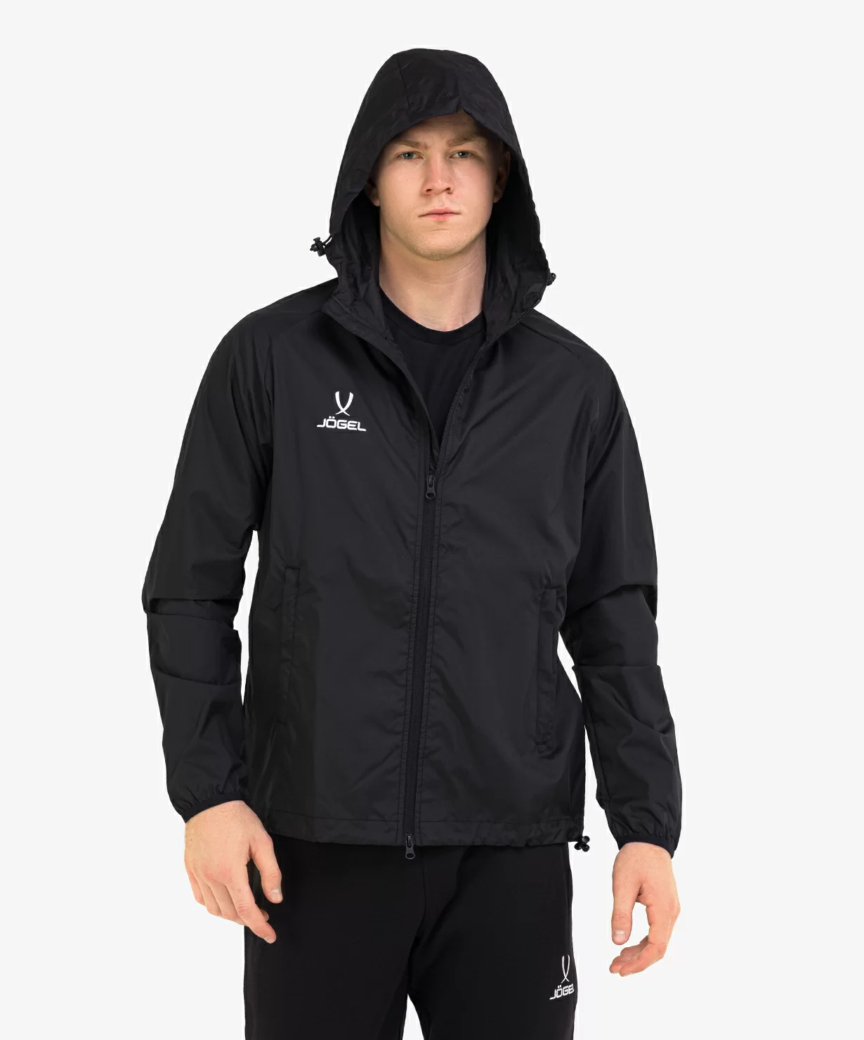 Фото Куртка ветрозащитная CAMP Rain Jacket, черный Jögel со склада магазина Спортев