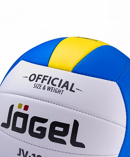 Фото Мяч волейбольный Jogel JV-100 синий/желтый 19883 со склада магазина СпортЕВ