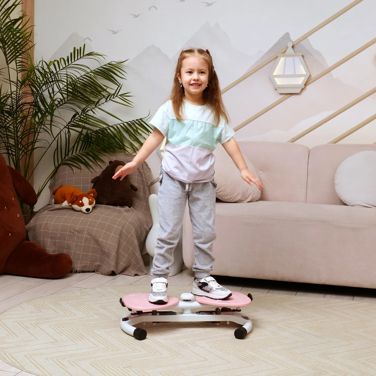 Фото Фитнес платформа /горнолыжный тренажёр DFC "Twister Bow" с эспандерами TW-S108P со склада магазина Спортев