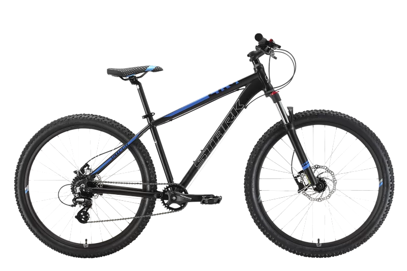 Фото Велосипед Stark Hunter 27.5 3 HD (2022) черный/голубой со склада магазина Спортев