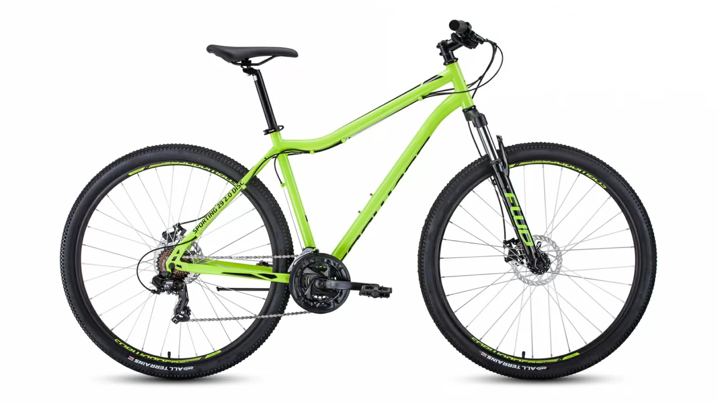 Фото Велосипед Forward Sporting 29 2.0 disc (2021) светло-зеленый/черный со склада магазина СпортЕВ