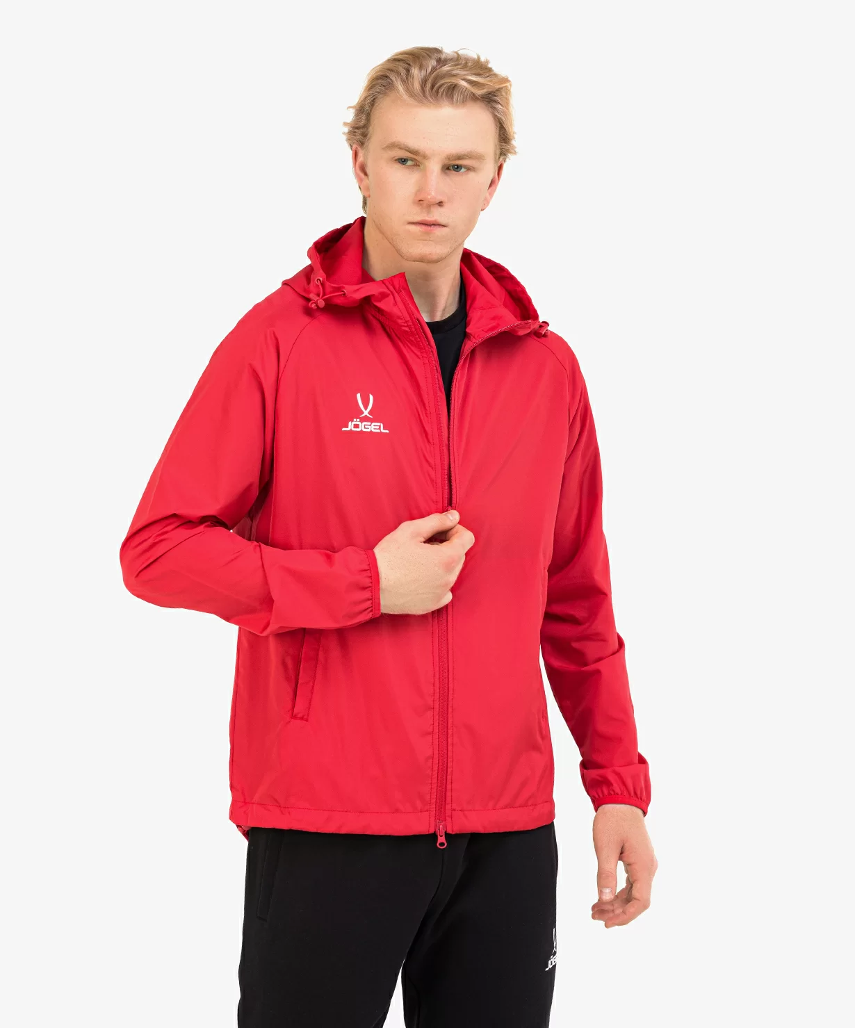 Фото Куртка ветрозащитная CAMP Rain Jacket, красный Jögel со склада магазина СпортЕВ