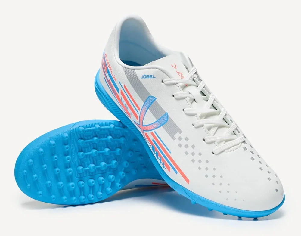 Фото Бутсы Jogel Evofly TF Talant белый/голубой 4211 со склада магазина Спортев