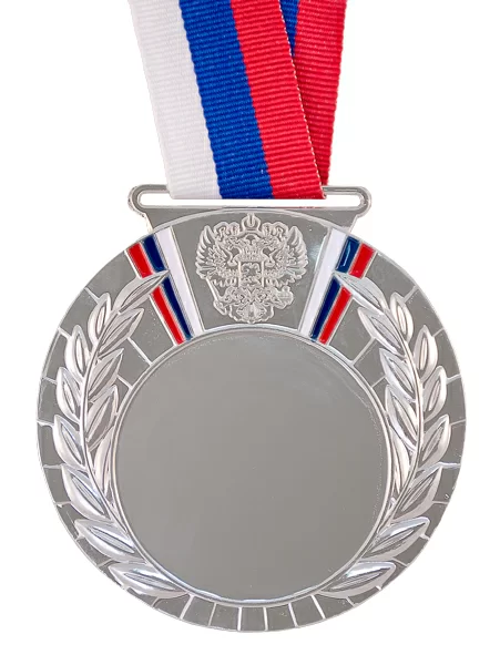 Фото Медаль MD Rus.80/S (D-80 мм, D-50 мм, s-3 мм) с лентой со склада магазина Спортев