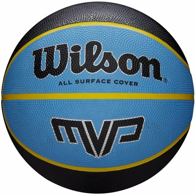 Фото Мяч баскетбольный Wilson MVP размер №7 резина сине-черный WTB9019XB07 со склада магазина СпортЕВ