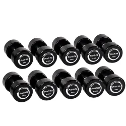 Гантельный ряд профессиональный (шаг 2,5 кг, 5 пар) PROFI-FIT 40-50 кг
