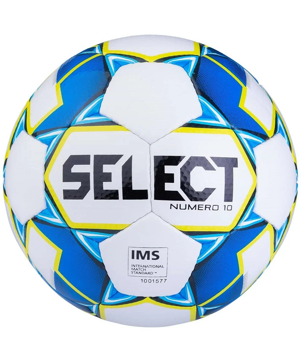 Фото Мяч футбольный Select Numero 10 IMS №5 белый/синий/зеленый 810508 со склада магазина СпортЕВ