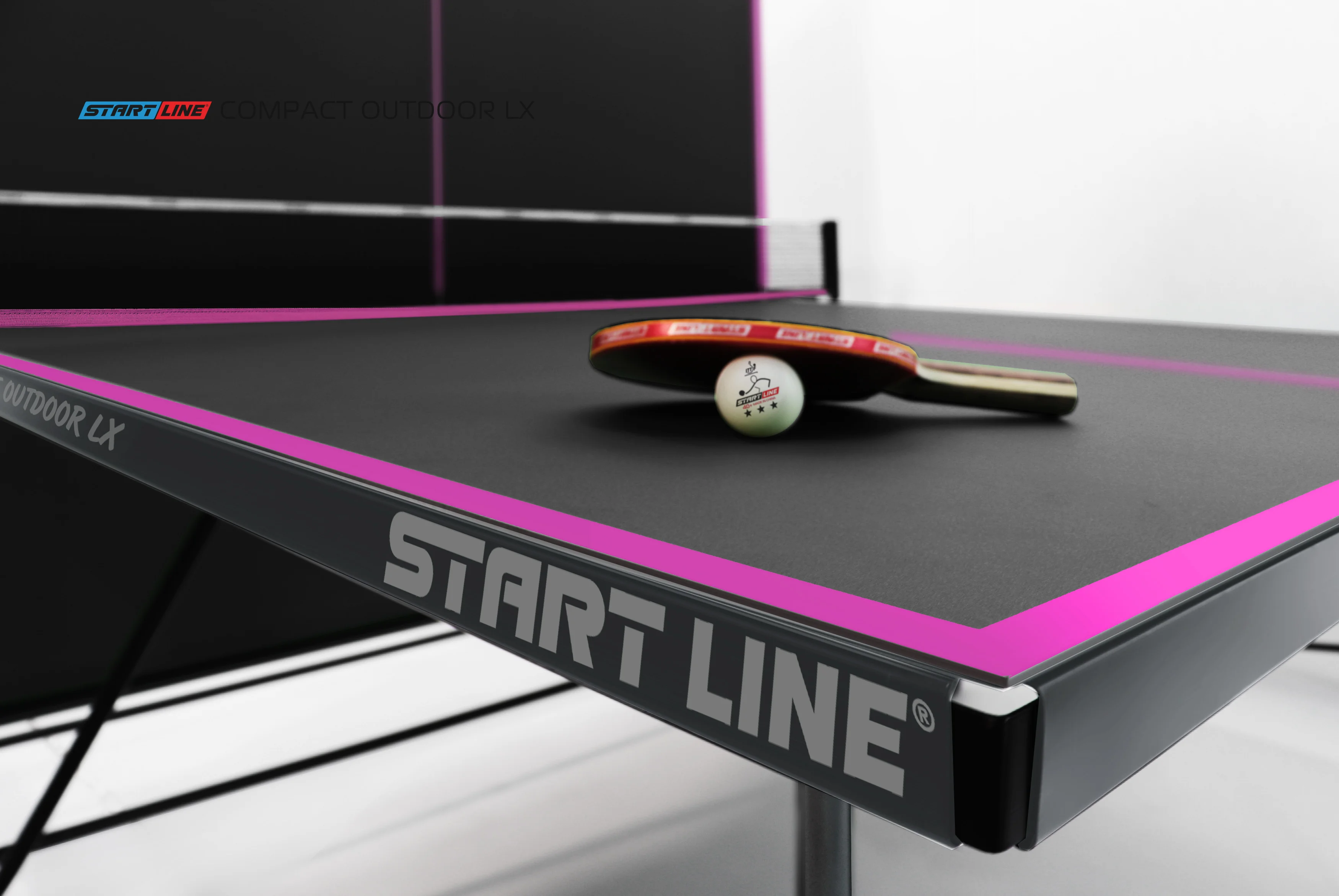 Фото Стол теннисный Compact-2 LX Всепогодный Black со склада магазина Спортев