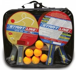 Набор для настольного тенниса Start Line Level 200 (4 р-ки,6 мячей Clab Select, сетка) 61-453