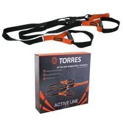 Петли для подвесного тренинга Torres черно-оранж AL1039