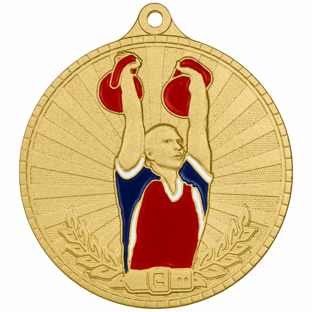 Фото Медаль MZP 622-55/G гиревой спорт (D-55мм, s-2 мм) со склада магазина Спортев