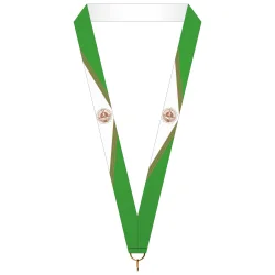 Лента для медали ГТО вид 6 зеленая (1-сторонняя, 25 мм)