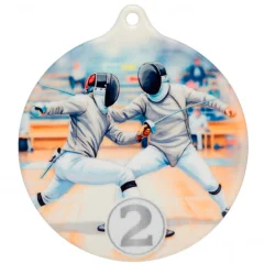 Медаль MZP 452-55 фехтование 2 место с сублимацией (D-55мм, s-2 мм)