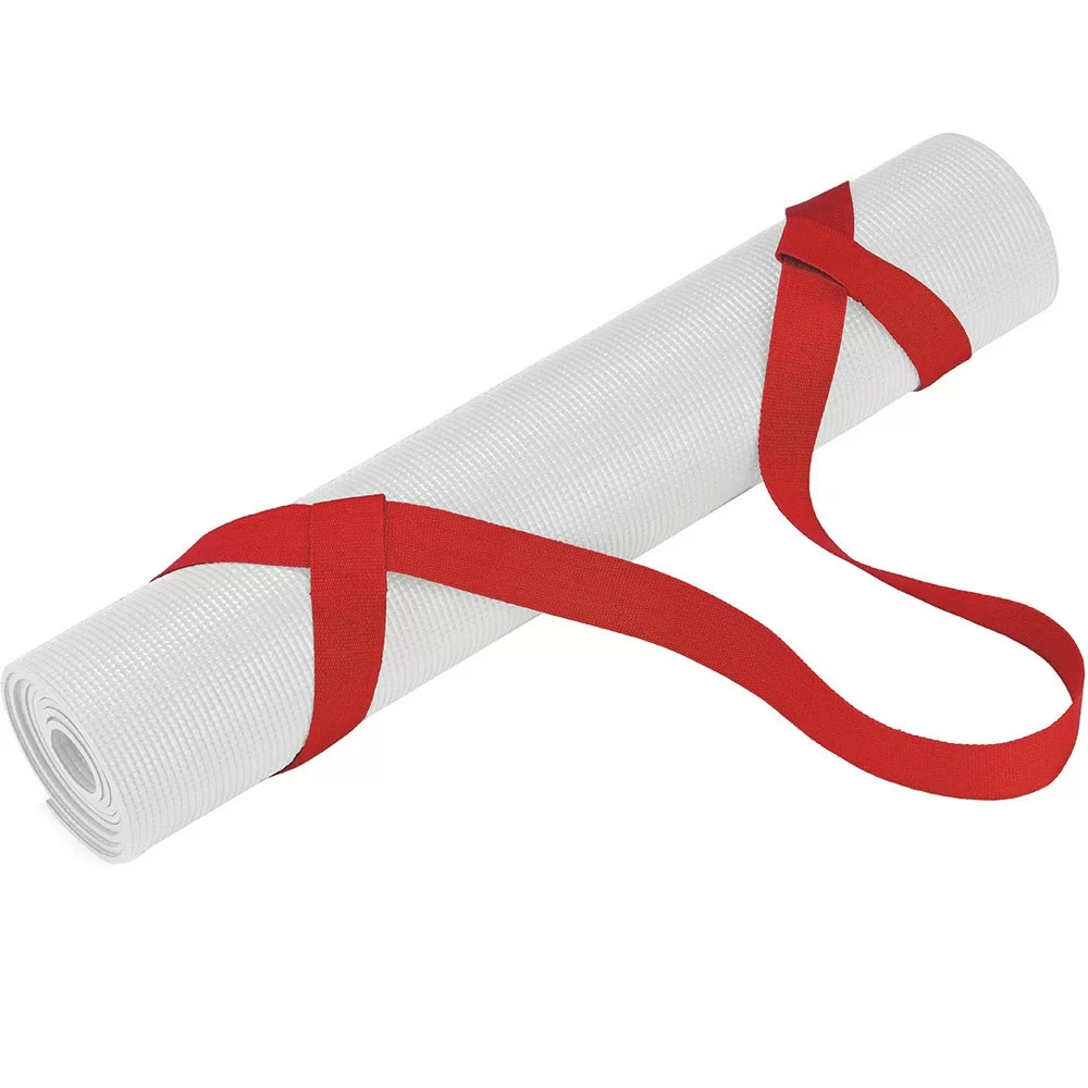 Фото Ремень-стяжка универсальная для йога ковриков и валиков RS-3 красный со склада магазина СпортЕВ