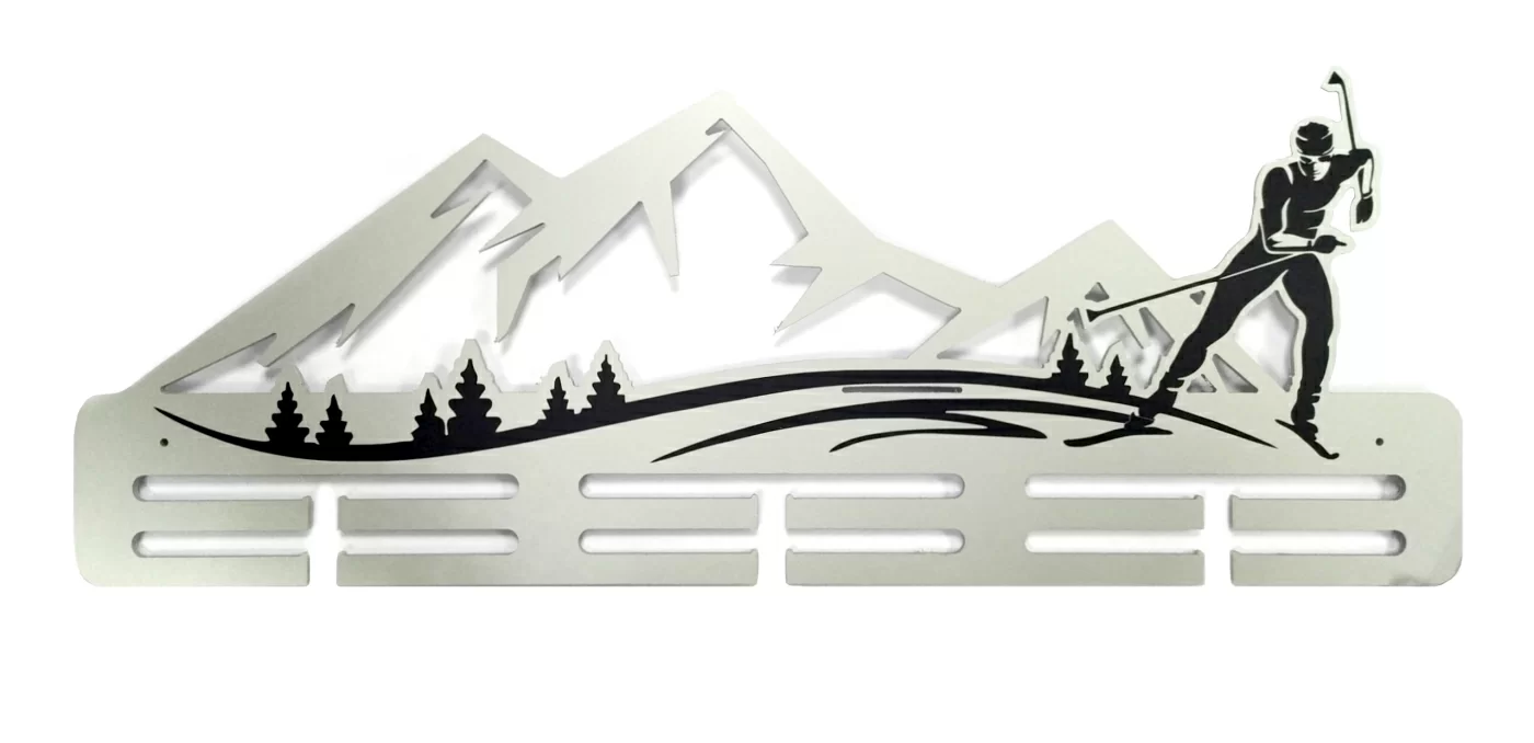 Фото Медальница "Лыжные гонки" 60 см ММН01 со склада магазина СпортЕВ