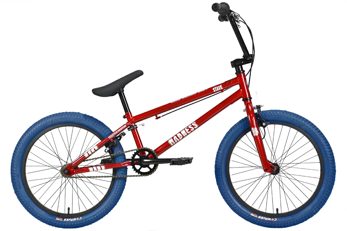 Фото Велосипед Stark Madness BMX 1 (2024) красный/серебристый/темно-синий со склада магазина СпортЕВ