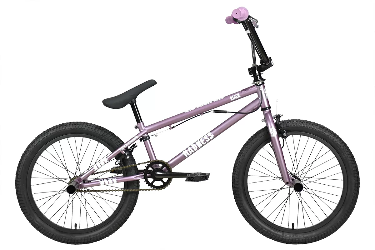 Фото Велосипед Stark Madness BMX 2 (2024) фиолетово-серый/перламутр/черный со склада магазина Спортев