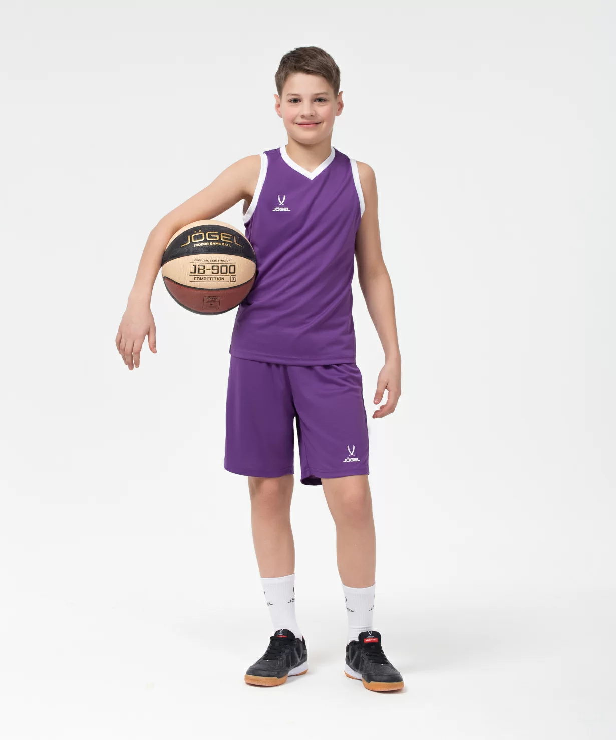 Фото Шорты баскетбольные Camp Basic, фиолетовый, детский Jögel со склада магазина СпортЕВ