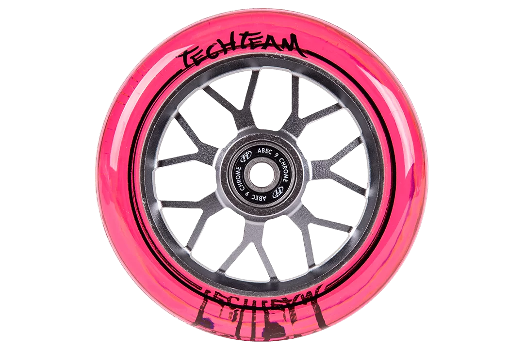 Фото Колесо для самоката TechTeam X-Treme 110 мм Drop transparent pink V-AW02P со склада магазина СпортЕВ