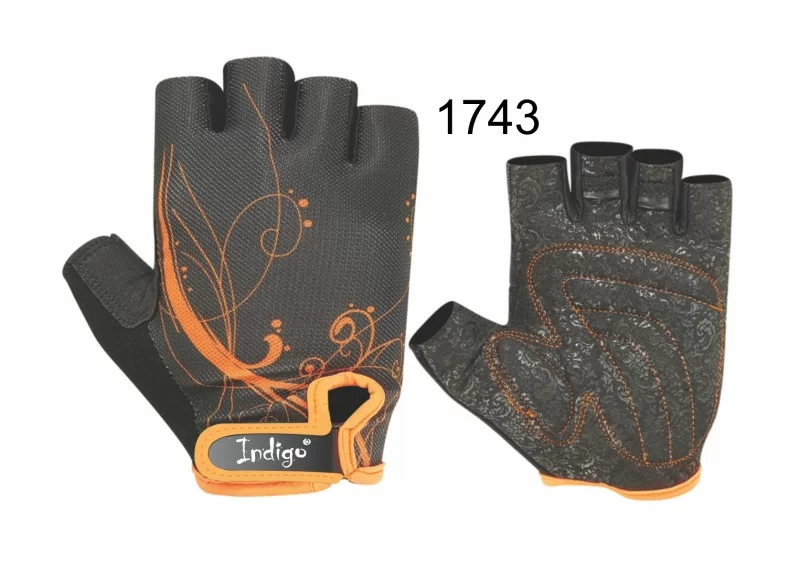 Фото Перчатки Indigo женские черно-оранжевые SB-16-1743 со склада магазина СпортЕВ