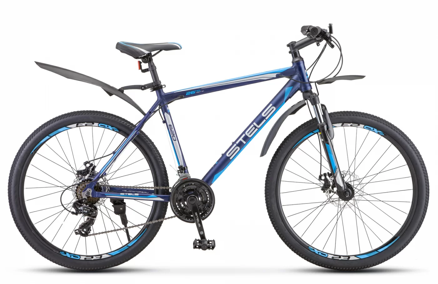 Фото Велосипед Stels Navigator-620 MD 26" (2021) темно-синий V010 со склада магазина СпортЕВ