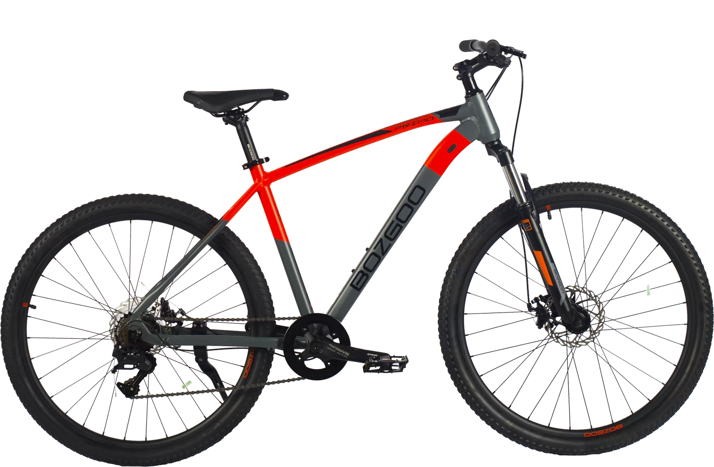 Велосипед BOZGOO Primo 27,5" серый/оранжевый 24359 Фото Велосипед BOZGOO Primo 27,5" серый/оранжевый 24359 со склада магазина Спортев