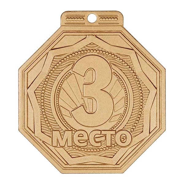Фото Медаль MZP 501-55/BM 3 место (50х55мм, s-2 мм) со склада магазина Спортев