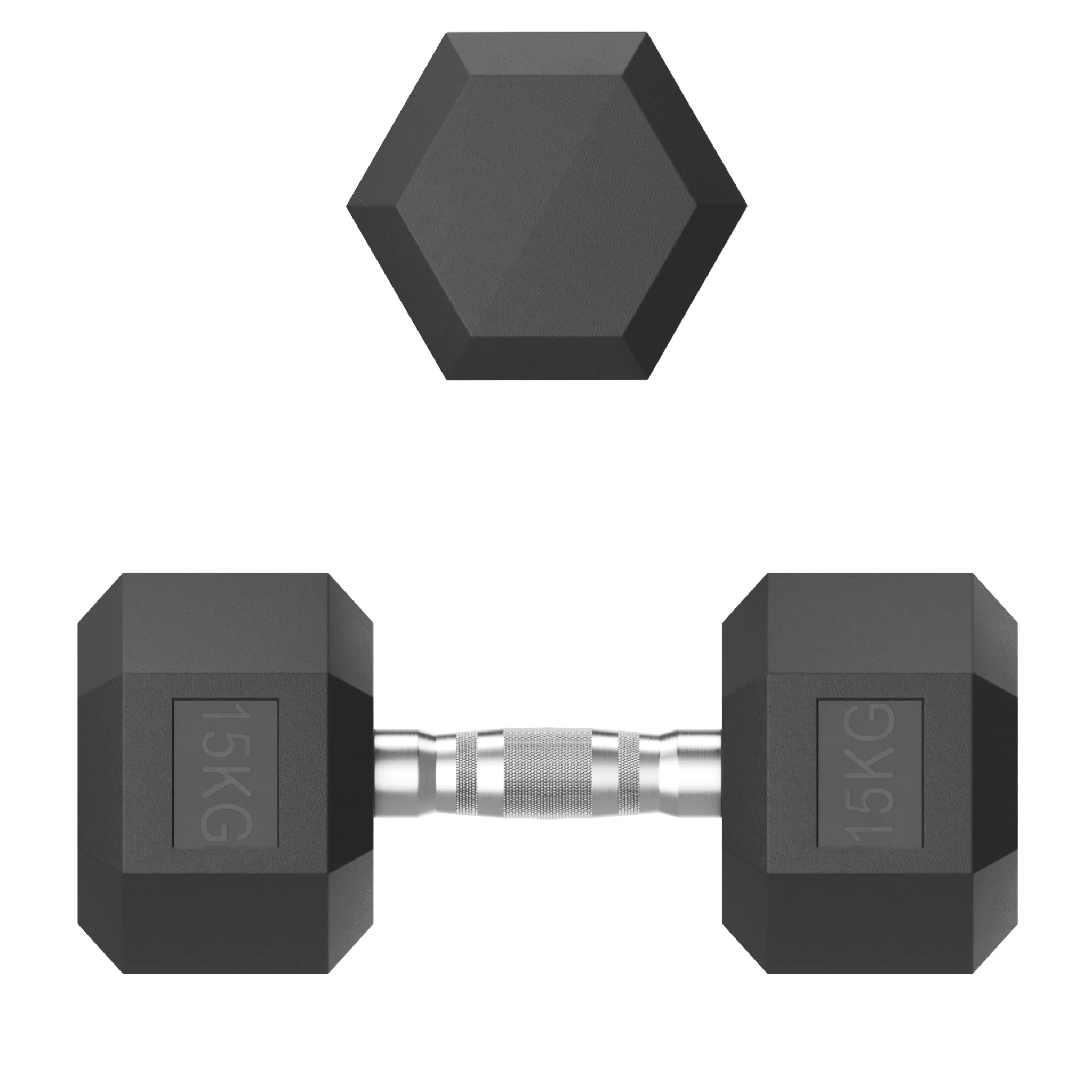 Фото Гантель гексагональная UNIX Fit обрезиненная 15 кг / шт со склада магазина Спортев