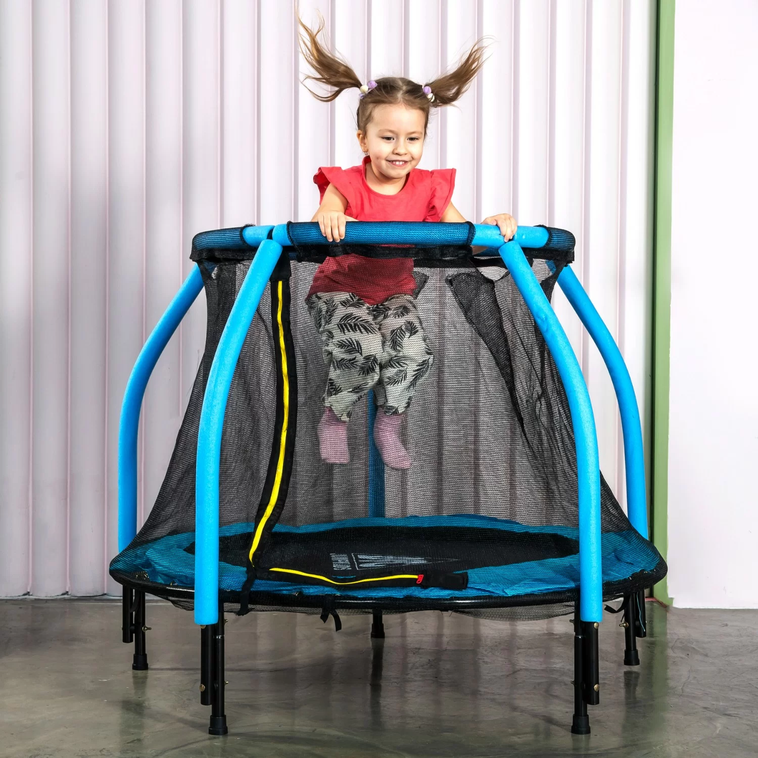 Фото Батут DFC JUMP KIDS 48" синий, сетка (120см) 48INCH-JD-B со склада магазина Спортев