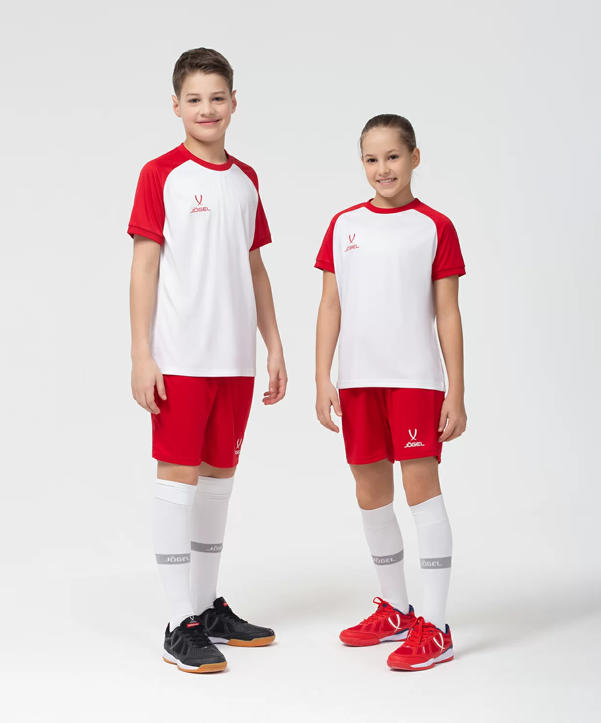 Фото Футболка игровая CAMP Reglan Jersey, белый/красный, детский Jögel со склада магазина Спортев