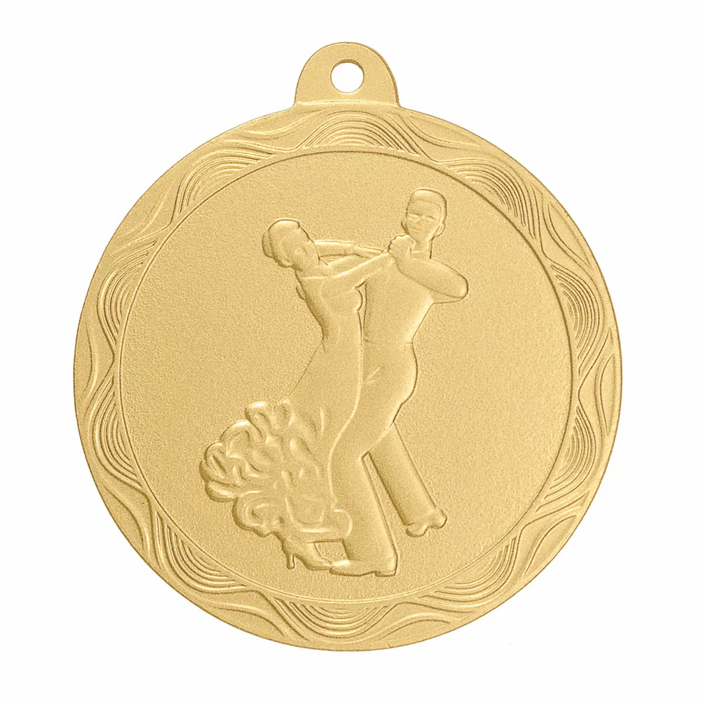 Фото Медаль MZ 84-50/GM спортивно-бальные танцы (D-50мм, s-2мм) со склада магазина Спортев