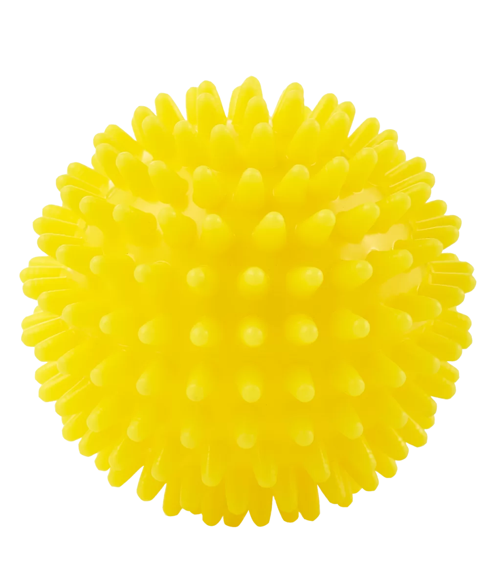Фото Мяч массажный 6 см BaseFit GB-602 желтый 20567 со склада магазина Спортев