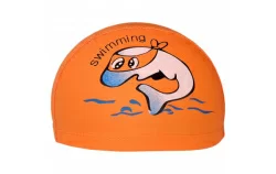 Шапочка для плавания E41275 Дельфин ПУ оранжевая 198-031 10021839