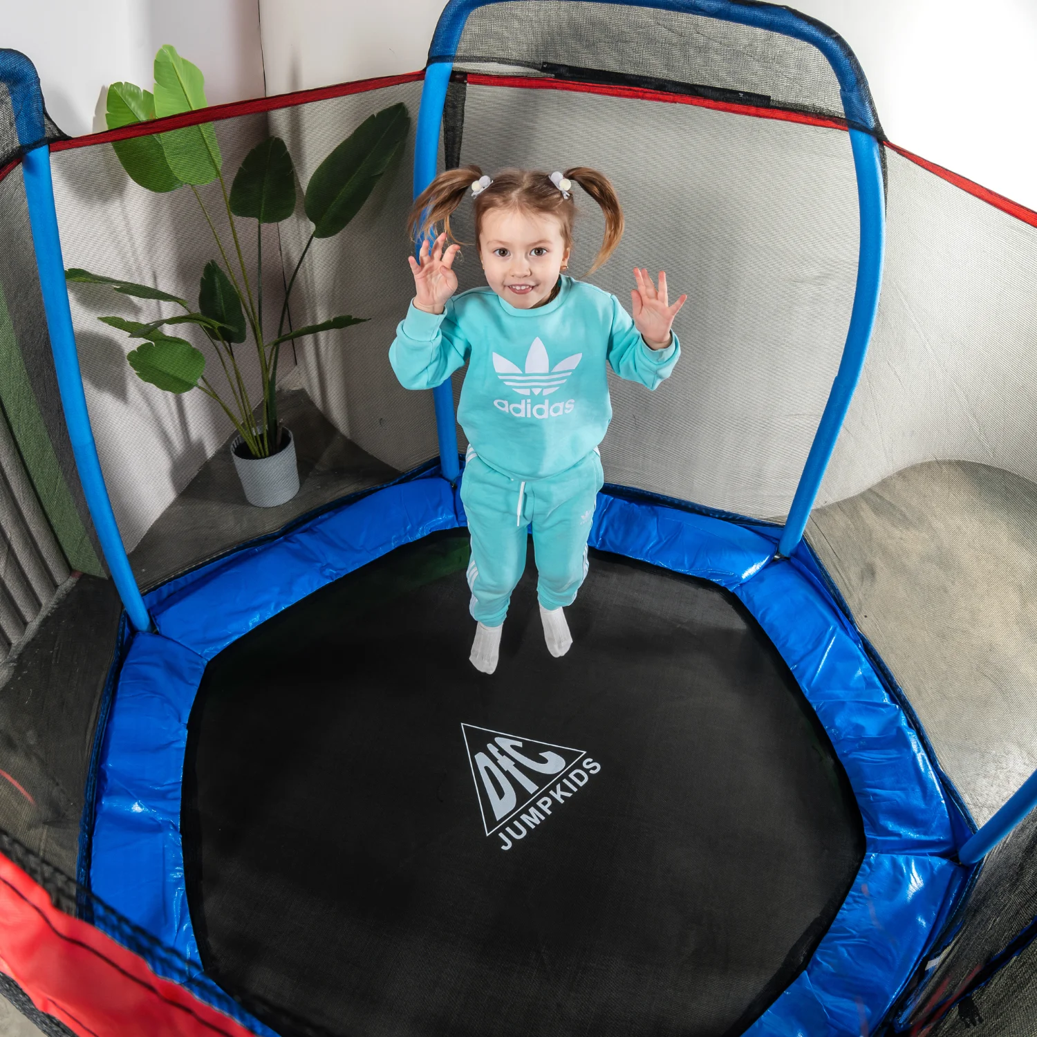 Фото Батут DFC JUMP KIDS 7' синий, сетка (210см) 7FT-JD-B со склада магазина Спортев
