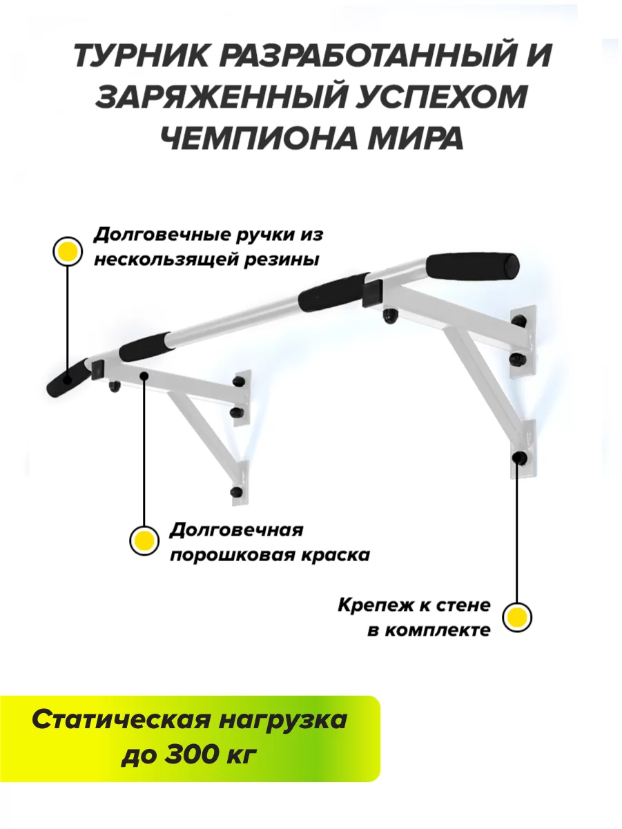 Фото Турник настенный Absolute Champion Aktiv белый АЧ8539 со склада магазина Спортев