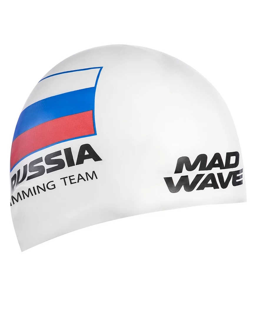 Фото Шапочка для плавания Mad Wave Swimming Team white M0558 18 0 02W со склада магазина СпортЕВ