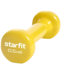 Гантель виниловая 0.5 кг StarFit DB-101 желтый 1445