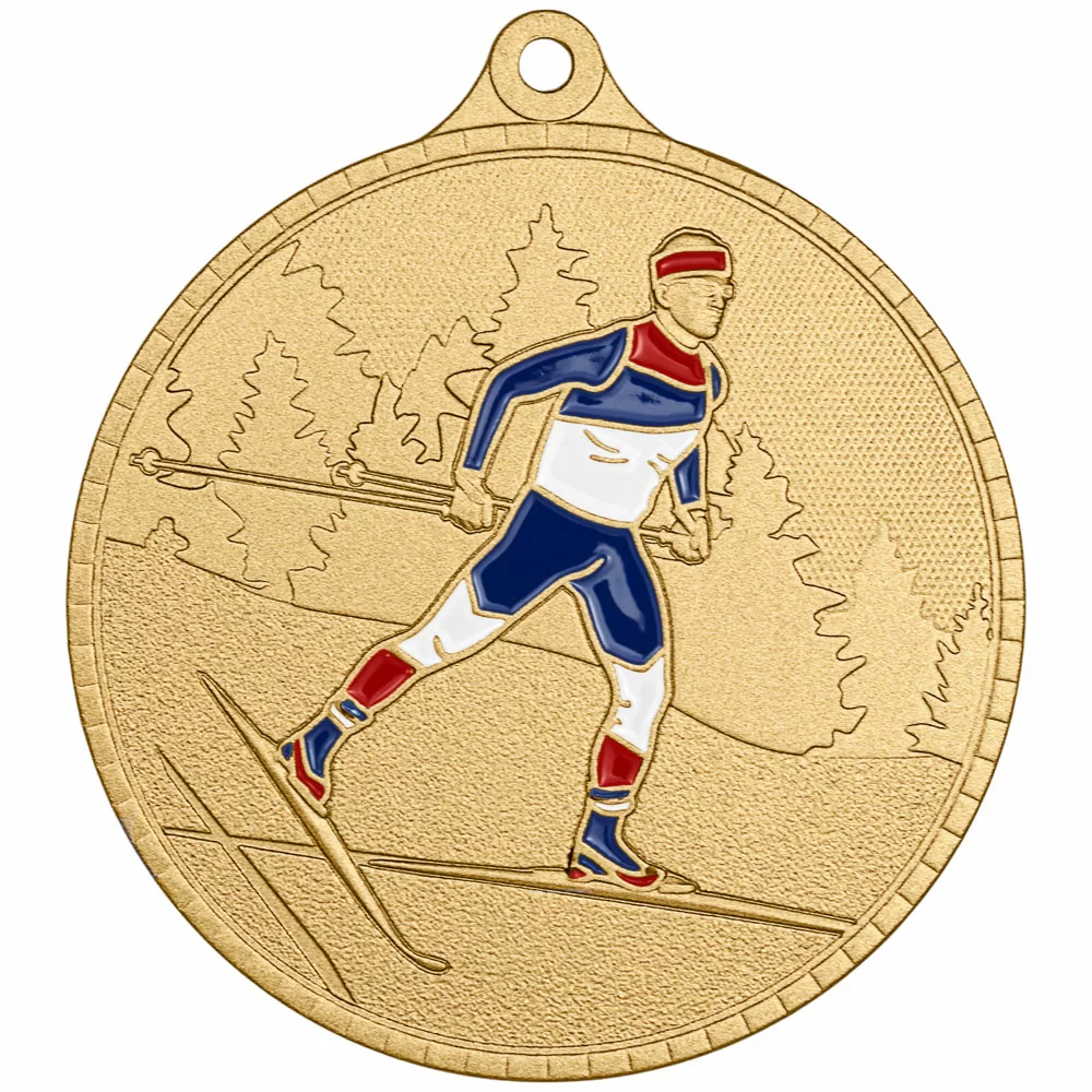 Фото Медаль MZP 616-55/G лыжный спорт  (D-55мм, s-2 мм) со склада магазина Спортев