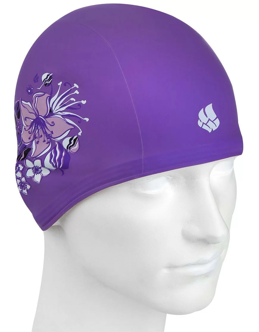 Фото Шапочка для плавания Mad Wave Training Flower  violet M0553 02 0 09W со склада магазина СпортЕВ