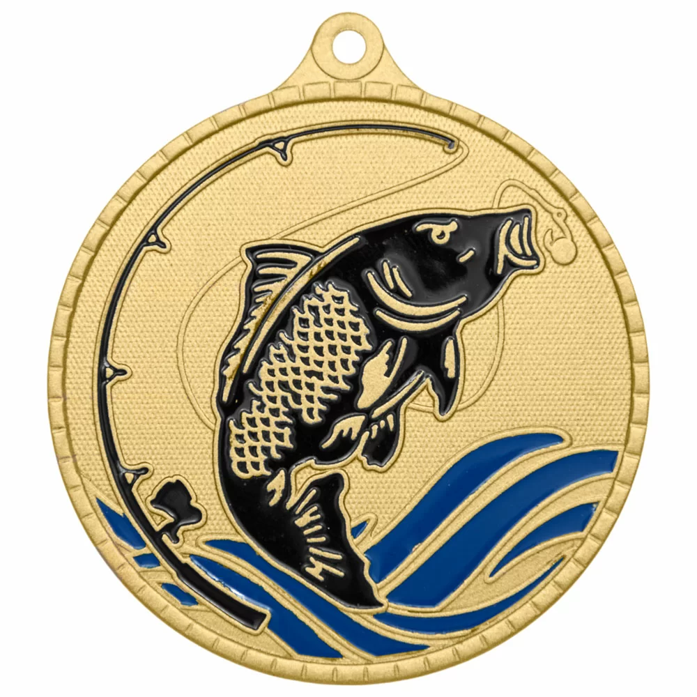 Фото Медаль MZP 651-55/GМ рыболовный спорт (D-55мм, s-2 мм) со склада магазина Спортев