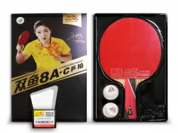 Ракетка для настольного тенниса Double Fish серия с чехлом 8A+C +2 мяча 3*