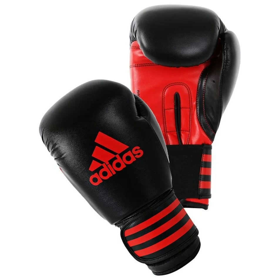 Фото Перчатки боксерские Adidas Power 100 чёр/крас adiPBG100 со склада магазина СпортЕВ