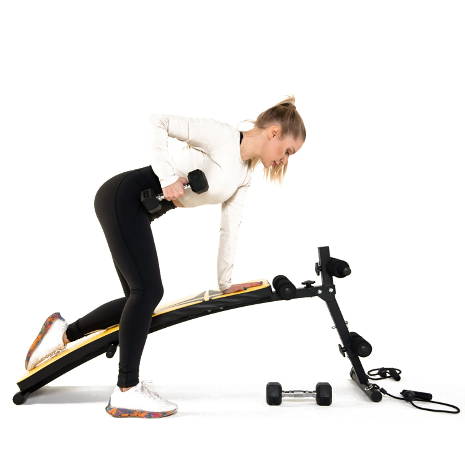 Фото Скамья для пресса DFC гантели, эспандеры D102RY со склада магазина Спортев