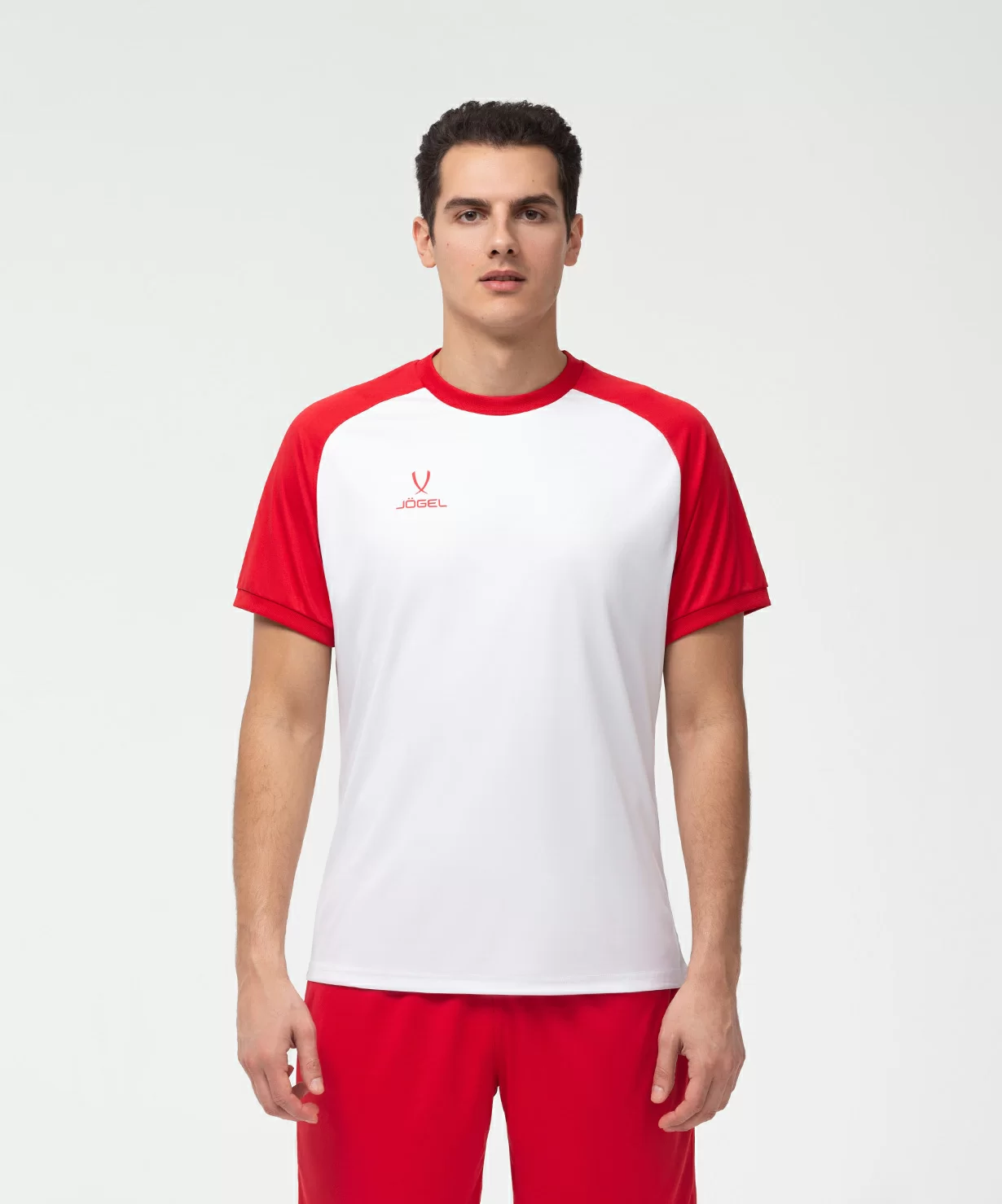 Фото Футболка игровая CAMP Reglan Jersey, белый/красный Jögel со склада магазина Спортев