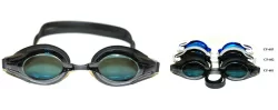 Очки для плавания Whale Y08603(CF-8603) для взрослых черно-фиолетовый/прозрачный