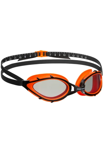 Фото Очки для плавания Mad Wave Trilogy оранжевый M0484 01 0 07W со склада магазина Спортев