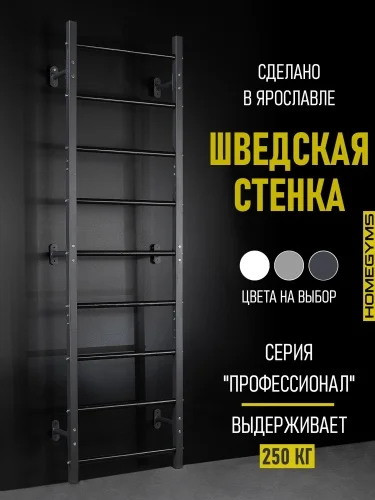 Фото Шведская стенка 3-х составная графит ШСг-00012 со склада магазина Спортев