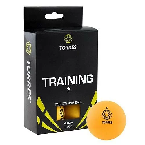 Фото Мяч для настольного тенниса Torres Training 1* (1 шт) оранжевый TT21015 со склада магазина СпортЕВ
